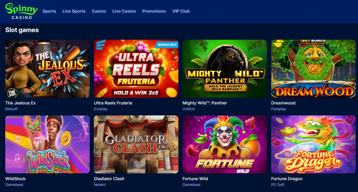 SpinnyCasino - Best overall nongamstop casino for UK players